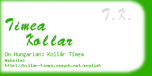 timea kollar business card